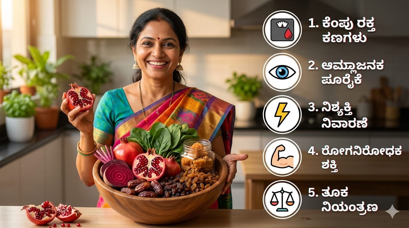ದೇಹದಲ್ಲಿ ರಕ್ತ ಮತ್ತು ಹಿಮೋಗ್ಲೋಬಿನ್ ಹೆಚ್ಚಿಸುವ ಪೌಷ್ಟಿಕ ಆಹಾರಗಳು - Blood Increasing Foods in Kannada
