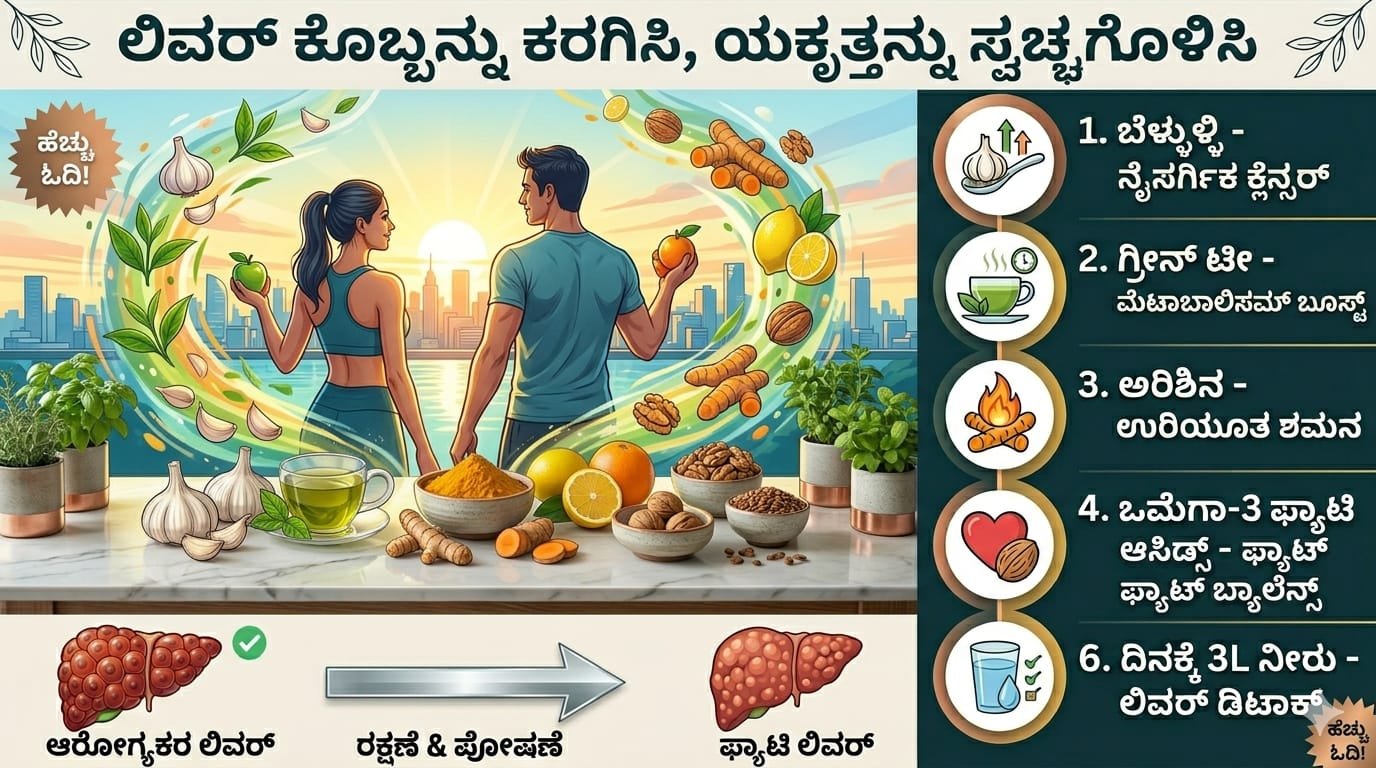 ಫ್ಯಾಟಿ ಲಿವರ್ ಕರಗಿಸುವ ಪೌಷ್ಟಿಕ ಆಹಾರಗಳು - Fatty Liver Home Remedies in Kannada