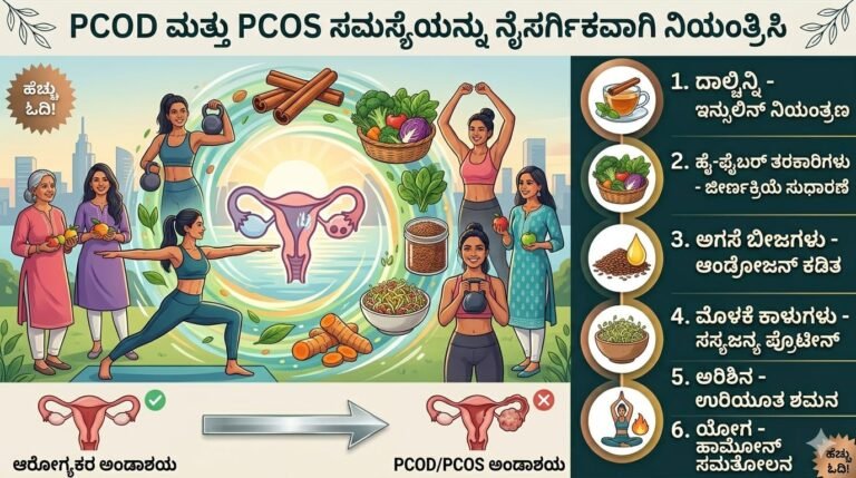 PCOD ಮತ್ತು PCOS ನಿಯಂತ್ರಿಸುವ ಪೌಷ್ಟಿಕ ಆಹಾರಗಳು - PCOS Weight Loss Tips in Kannada