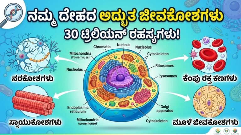 ಮಾನವ ದೇಹದ ಜೀವಕೋಶಗಳ ವಿಧಗಳು ಮತ್ತು ರಹಸ್ಯಗಳು